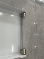 Porte de maintenance escamotable en aluminium thermolaqué blanc pour usage hôtelier, panneau acoustique artistique pour plafond moderne