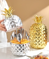 Großhandel Custom Logo 24 PCS Ananas Ei Form Besteck Sets Luxus Edelstahl Messer Gabel Löffel Besteck Set