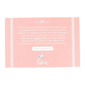 Cartes de remerciement en papier artistique rose minimalistes et accrocheuses, cartes de vœux personnalisées avec logo pour les petites entreprises, gratitude - Product Image 1