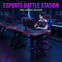 Bureau de jeu AOR Dark Field Flowing Light pour e-sport, bureau d'apprentissage RGB moderne pour la maison et la salle de jeux, design contemporain, vente en gros usine