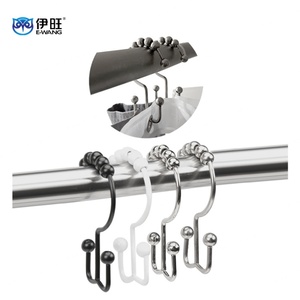 Anillos de Metal Resistentes al Óxido para Cortina de Ducha, Deslizamiento Suave, Doble Anillo - Product Image 1