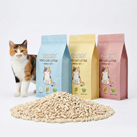 Litière pour chat en tofu parfumée de haute qualité, à longue durée de vie, à base de plantes brutes et très efficace