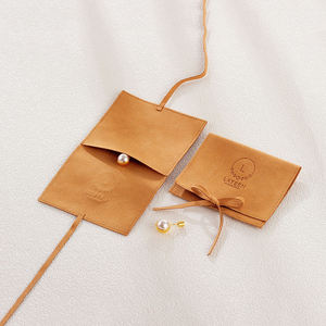 Factory Direct Sales Elegant 8*10cm Velvet Microfiber Suede Jewelry Bag Bow <b>Tie</b> Envelope Flap for Valuable Pieces - Product Image 4
