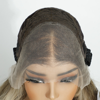 Peluca de Encaje Frontal 360 en Oferta, Fibra Sintética, Encaje Degradado, Peluca de Cabello Sintético de Alta Temperatura, Fibra Natural