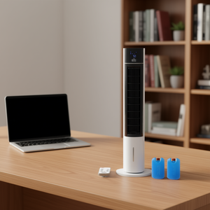 Refroidisseur d'air évaporatif HOMCOM Tower 41 pouces avec minuterie pour la maison et le bureau, 3 vitesses, fonctionnement électrique - Product Image 2