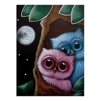 Ever Moment Peinture Diamantée Hibou Mosaïque 5D DIY, Kit Complet de Perles Carrées, Décoration Murale Faite Main pour la Maison, Broderie S2F1067