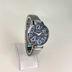 Nouvelle Arrivée <span class=keywords><strong>Montre</strong></span> à Quartz Décontractée pour Femmes - Grand Cadran avec Grands <span class=keywords><strong>Chiffres</strong></span>, Bracelet Élastique Extensible pour Femmes Âgées WW003 - Product Image 4