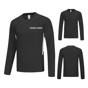 Camiseta Deportiva de Manga Larga para Hombre, Ajustada, de Secado Rápido, Ligera, de Seda de Hielo, para Entrenamiento, Fitness y Deportes al Aire Libre - Product Image 1