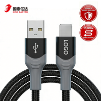 Câble USB-A vers Lightning 12W, lot de 3 (1,2 m + 1,8 m + 3 m), charge rapide 2,4 A, tressé en nylon pour iPhone, iPad, appareil photo, écouteurs