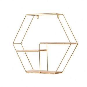 Étagère décorative murale en fer sans perçage, idéale pour le rangement des pots de fleurs, convient pour le salon, la chambre à coucher, la décoration murale de la maison - Product Image 5