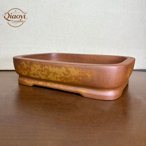 Pots de jardin rétro rectangulaires classiques, pots à arbres, pots à fleurs en céramique Yixing pour bonsaï, pots de jardin créatifs, pots à plantes en grès - Product Image 4