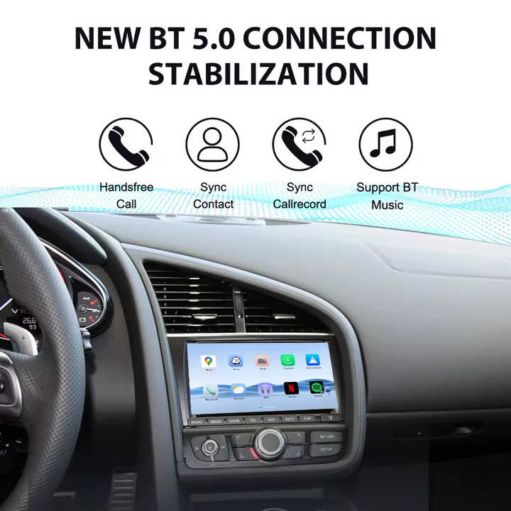 Wireless Display R8 9.0'' Carplay for Audi R8 Android 13 GPS Navigation Multimedia Player ...