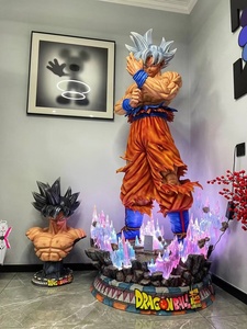 Estatua de Goku Ultra Instinto de <span class=keywords><strong>Dragon</strong></span> <span class=keywords><strong>Ball</strong></span> Super a Escala 1:1, Figura de Anime Coleccionable con Base de Energía LED Personalizada - Product Image 1