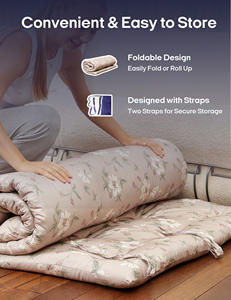 Cuộn lên hiện đại Nhật Bản sàn <span class=keywords><strong>futon</strong></span> nệm 100% cotton có thể gập lại Tatami ngủ Mat cho người lớn khách sạn sử dụng - Product Image 3