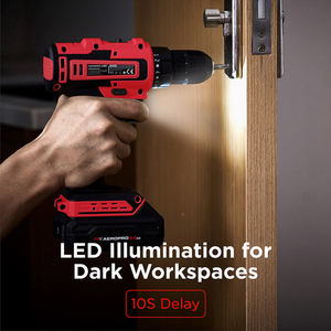 Kit de perceuse sans fil AEROPRO L901 20V marteau à puissance variable sans clé à 2 vitesses personnalisable - Product Image 6