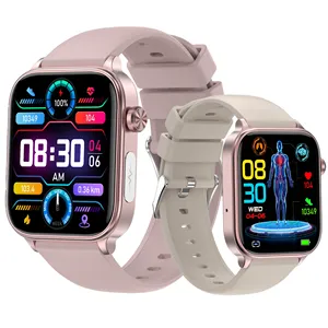 1.96Inch Full Touch Tft Scherm Ecg Talk Ip68 Diep Waterdichte Multi-Sport Modus Sos Gezondheid Monitoring Smartwatches