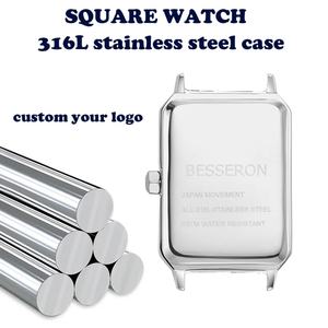 Relojes de Cuarzo de Acero Inoxidable para Hombre, Modernos y Elegantes, de Fabricante Chino, Correa de Liberación Rápida, Logotipo OEM ODM, Cuadrados - Product Image 5