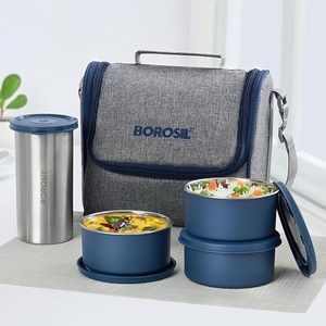Premium Food Grade Stainless Steel <b>Lunch</b> <b>Box</b> <b>with</b> Leak Proof Design Durable and Reusable for Daily Meal Storage and Carrying - Product Image 1