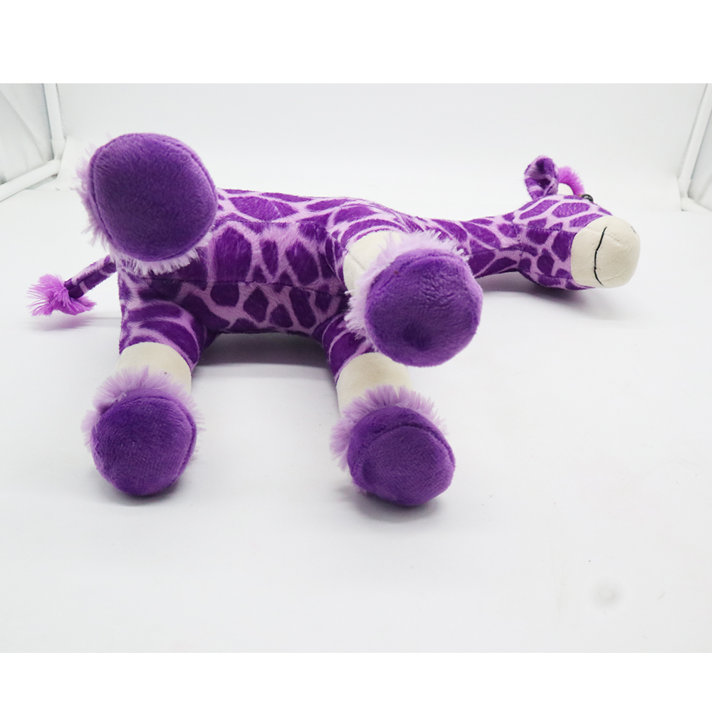 A085卸売紫ふわふわスタッディングぬいぐるみキリンカスタム