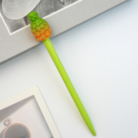 Stylo bille promotionnel en métal avec simulation 3D de fruits tropicaux, corps dégradé, logo personnalisé, pour étudiants