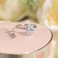 OAHLAN Fashion Fine Jewelry Bagues de fiançailles en argent 925 Sterling taille ovale 3CT Bagues Moissanite pour femmes Cadeaux de mariage