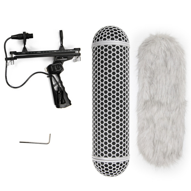 Outdoor Sponge Cover Mic Furry Fur Sleeve Windscreen Windshield Wind Muff Soft Comfortable for Microphones Recording