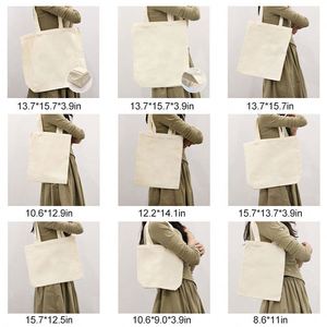 Customizable Logo Size Solid Shoulder <b>Plain</b> Custom <b>Canvas</b> Tote <b>Bag</b> With Various Color - Product Image 4