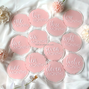 Acrylic Baby Milestones Disc Baby Monthly Milestone Cards Baby Monthly Photo Prop Baby Monthly Milestone Markers - Product Image 2