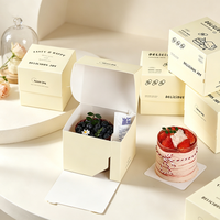 Boîte à mousse en papier robuste de qualité supérieure, 2 pouces, 3 pouces, emballage pour pâtisserie française, design facile à ouvrir, logo personnalisé, boîte de boulangerie OEM