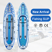 Planche de pêche personnalisée en fibre de verre, 11 pieds, pédale de pêche, planche de mesure du poisson, fournisseur en gros, rvb/CE OEM, chine