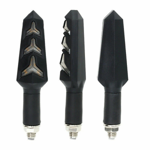 Clignotant séquentiel LED en forme d'arête de poisson pour moto et scooter, DRL 12V, lampe indicatrice universelle - Product Image 5
