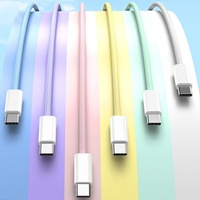 Câble de charge et de données rapide tressé de type C Câble de chargeur rapide USB C vers USB C PD