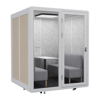 Cabine de bureau insonorisée moderne, mobilier de bureau silencieux pour centre commercial et espace public