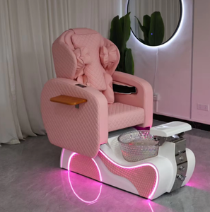 Sillón de Pedicura Eléctrico Profesional para Salón de Uñas, Ajustable, Color Rosa, Sin Plomería, con Masaje para Pies, Sofá para Manicura y Pedicura - Product Image 5
