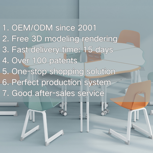 Bán Hot MDF + nhựa + thép trường học sinh viên lớp học bàn Bàn và ghế Bộ đồ nội thất trường học nghiên cứu bảng cho sinh viên đại học - Product Image 4