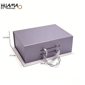 Boîte cadeau pliable haut de gamme OEM avec fermeture magnétique et poignée en ruban pour cadeaux de luxe, cosmétiques, vêtements et cadeaux d'entreprise - Product Image 6