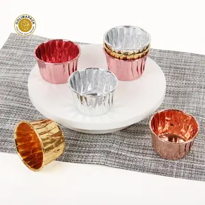 Bevorzugte umwelt freundliche Sauce Tasse benutzer definierte Gold und Silber Souffle Papier Sauce Tasse