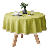 Nappe Ronde Imperméable Anti-Taches Grande Taille Style Ins Personnalisable pour Hôtel