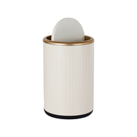 Poubelle à bascule en acier au carbone 8L pour la maison, poubelle haut de gamme de 2,1 gallons pour salle de bain d'hôtel avec seau intérieur