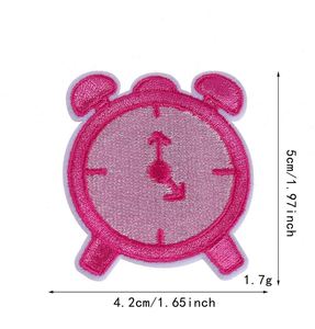 Iron on Embroidery Hot pink Color Violin <b>Fire</b> Heart Clock Boots Lighter Leopard Sunglass Guitar Patch for Clothes Hat Bag - Product Image 6