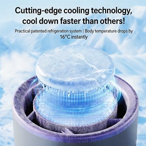 WUYANG Semiconductor Ice Compress Cooling Handheld Fan, Portable Turbo USB <b>Mini</b> <b>Desk</b> Fan with 100-Speed Adjustable, 3000mAh Rech - Product Image 5