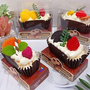 Jouet de décompression créatif en forme de gâteau soufflé et de pain, à <span class=keywords><strong>rebond</strong></span> lent, avec son, mignon, simulation de nourriture, jouet à pincer musical, cadeau - Product Image 3