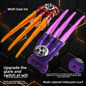 <b>Wolf</b> Claw Retractable Luminous Sound Effect Claws Rotating Sparkling Plastic New Fire Baby <b>Toy</b> Unisex Gift - Product Image 4