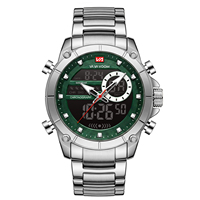 Jam Tangan Digital Pria Desain Baru Layar Ganda Grosir Tahan Air 3ATM Kalender LED Multifungsi Kronograf Olahraga