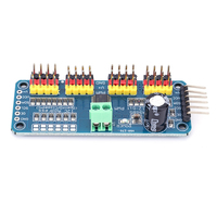 PCA9685 Module de servomoteur PWM 16 canaux 12 bits I2C IIC pour MG90S SG90 MG995