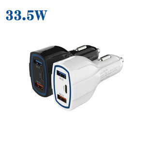 Cargador de Coche USB de 35W, USB 2A+1C, Carga Rápida, 2 Puertos USB, Adaptador para Encendedor de Cigarrillos, para iPhone, Samsung, Cargadores Rápidos - Product Image 1