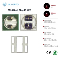 Émetteur infrarouge LED IR 850 nm à double puce 3535 en céramique SMD Epistar pour caméra de sécurité de vision nocturne CCTV