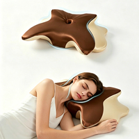 Oreiller cervical ergonomique en mousse à mémoire de forme OEM, soutien orthopédique pour le cou, oreiller de sommeil profilé anti-ronflement, vente en gros personnalisée