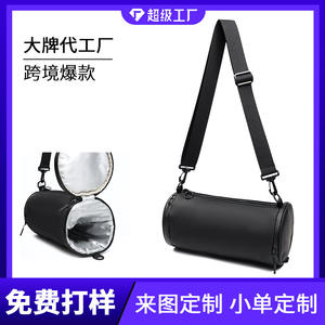 Super Factory Unisex Cylindrical Shoulder <b>Bag</b> Black <b>Waterproof</b> Detachable Strap Outdoor Sports <b>Crossbody</b> <b>Bag</b> - Product Image 5