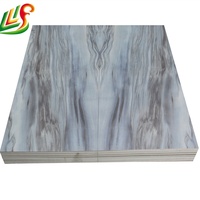 Panneaux muraux de salle de bain imperméables Lusheng, feuille de PVC imitation marbre, panneaux muraux imitation pierre, panneaux UV pour la décoration intérieure de salle de bain